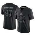 C.Browns #49 Carson Schwesinger Player Black Reflective Home Game Ldoa Stitched Jerseys