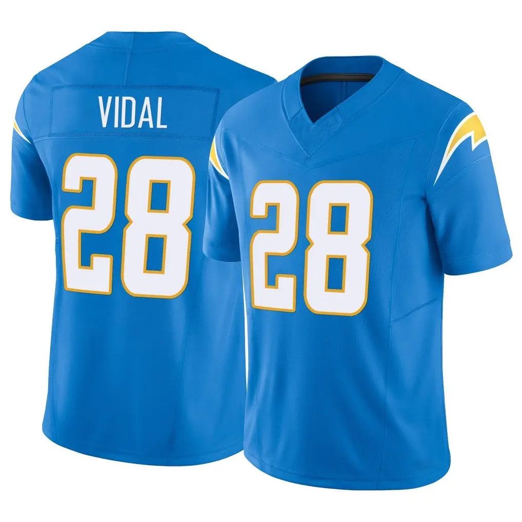 LA.Chargers #28 Kimani Vidal Player Blue Limited Vapor F.U.S.E. Home Game Ldoa Stitched Jerseys