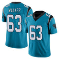 C.Panthers #63 Rasheed Walker Player Blue Vapor Untouchable Limited Game Ldoa Stitched Jerseys