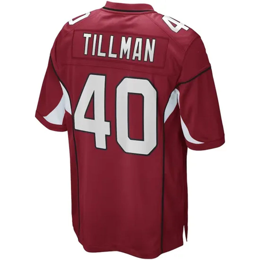 A.Cardinals #40 Pat Tillman Player Cardinal Game Ldoa Stitched Jerseys