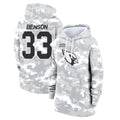 A.Cardinals #33 Trey Benson Player Arctic Camo Salute to Service Hoodies Ldoa Stitched Jerseys