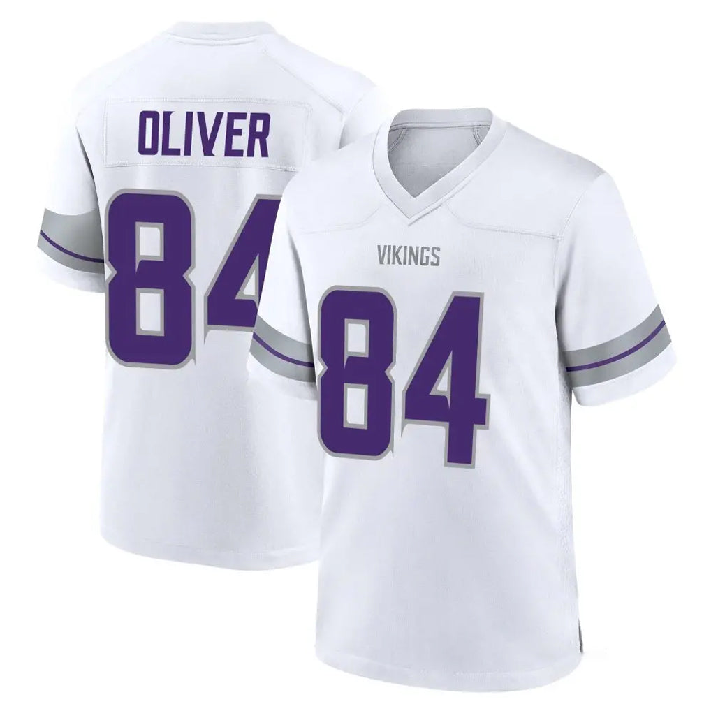 M.Vikings #84 Josh Oliver Player White Alternate Home Game Ldoa Stitched Jerseys