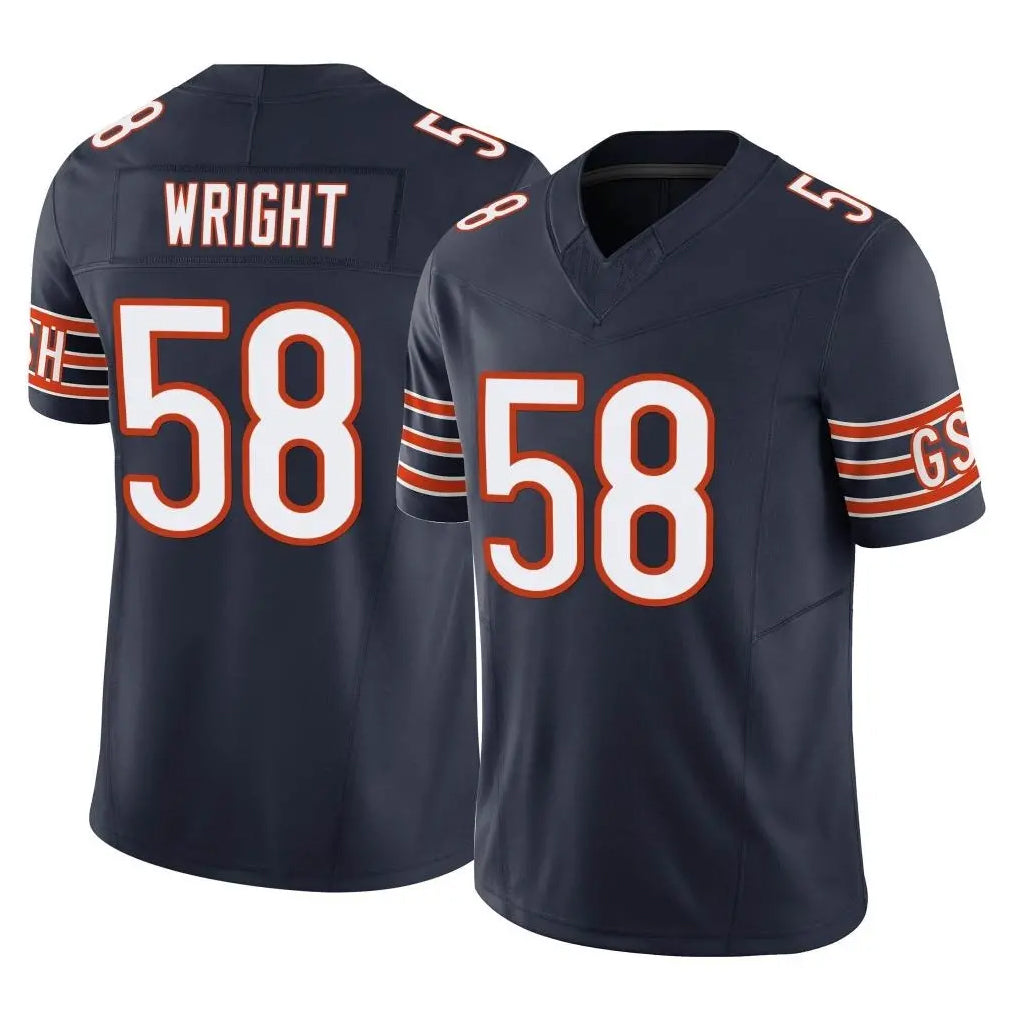 C.Bears #58 Darnell Wright Player Navy Vapor F.U.S.E. Limited Home Game Ldoa Stitched Jerseys