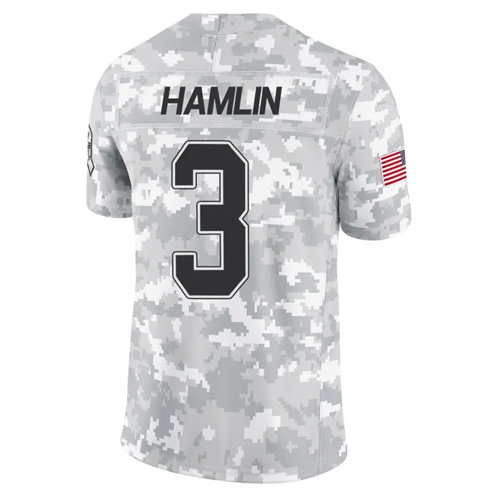 B.Bills #3 Damar Hamlin Player Arctic Camo Salute to Service Limited Ldoa Stitched Jerseys