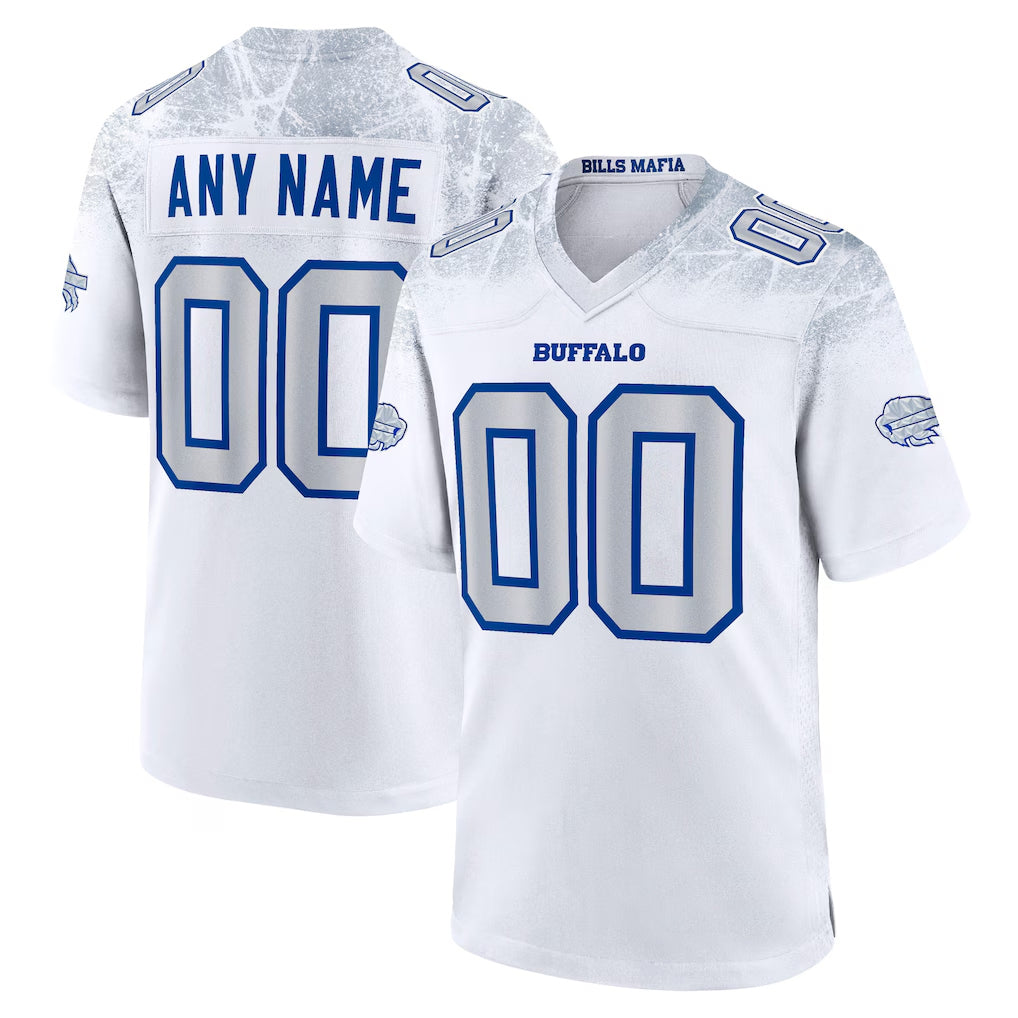 Custom B.Bills White Rivalries Collection Game Any Name & Numbers Ldoa Stitched Jerseys