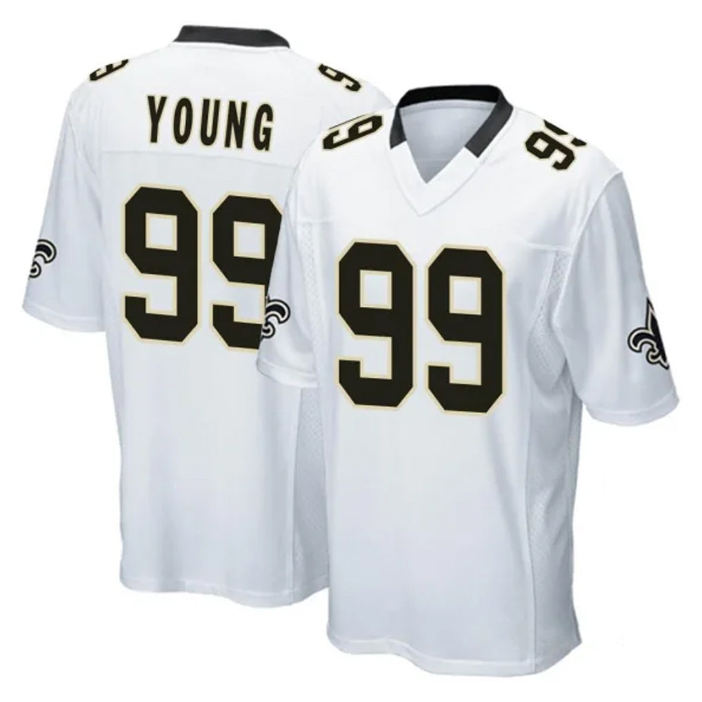 NO.Saints #99 Chase Young Player White Home Game Ldoa Stitched Jerseys