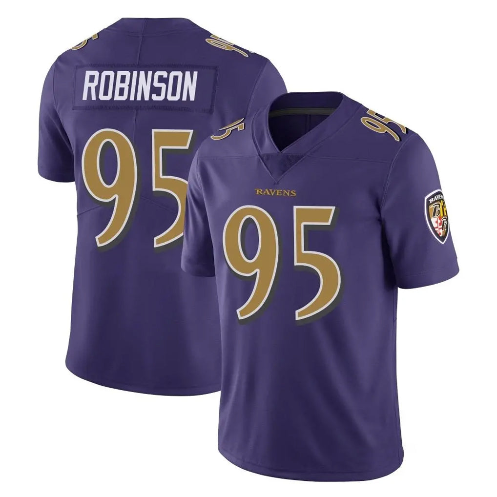 B.Ravens #95 Tavius Robinson Player Purple Color Rush Vapor Untouchable Limited Home Game Ldoa Stitched Jerseys
