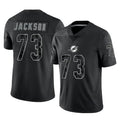 M.Dolphins #73 Austin Jackson Player Black Reflective Limited Game Ldoa Stitched Jerseys