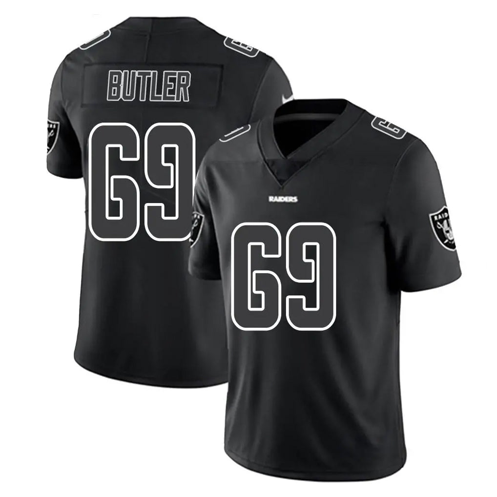LV.Raiders #69 Adam Butler Player Black Limited Black Impact Home Game Ldoa Stitched Jerseys
