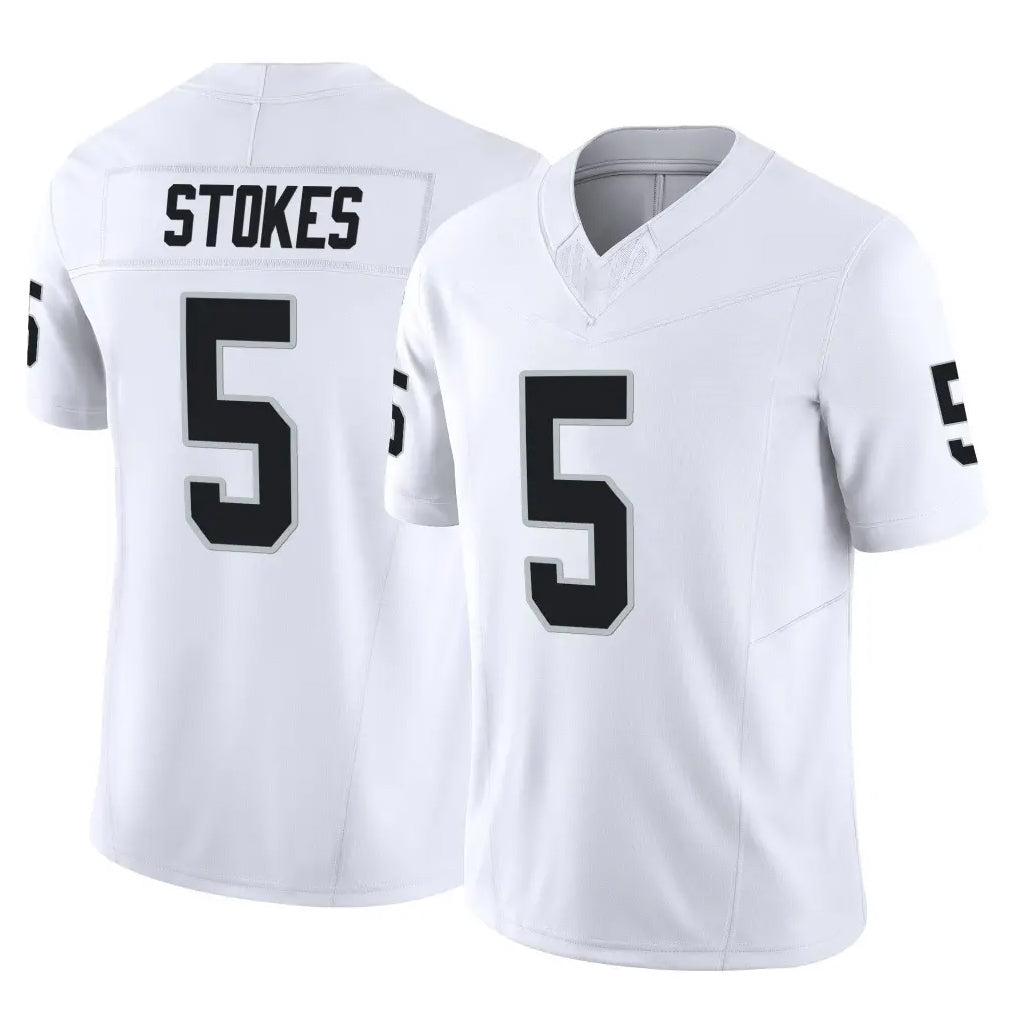 LV.Raiders #5 Eric Stokes Player White Limited Vapor F.U.S.E. Home Game Ldoa Stitched Jerseys