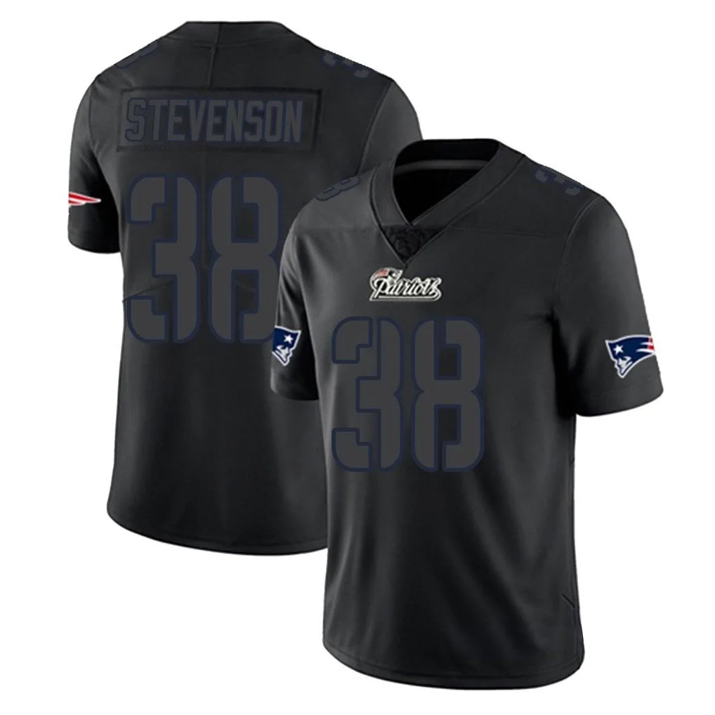 NE.Patriots #38 Rhamondre Stevenson Player Black Impact LImited Home Game Ldoa Stitched Jerseys