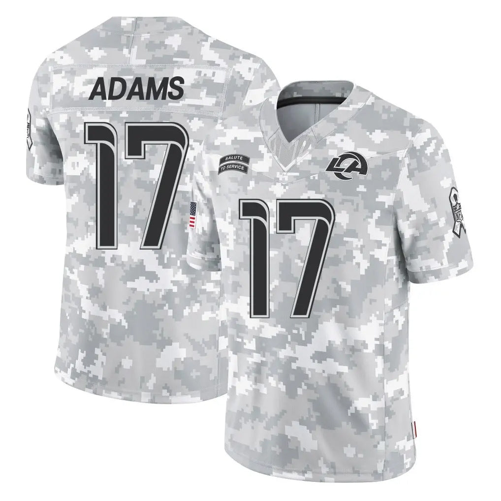 LA.Rams #17 Davante Adams Player Arctic Camo Salute To Service Limited Game Ldoa Stitched Jerseys