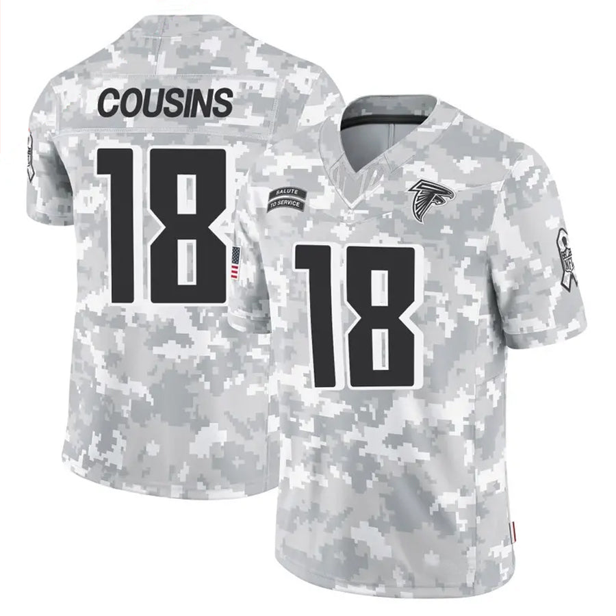 A.Falcons #18 Kirk Cousins Player Arctic Camo Salute to Service Limited Ldoa Stitched Jerseys