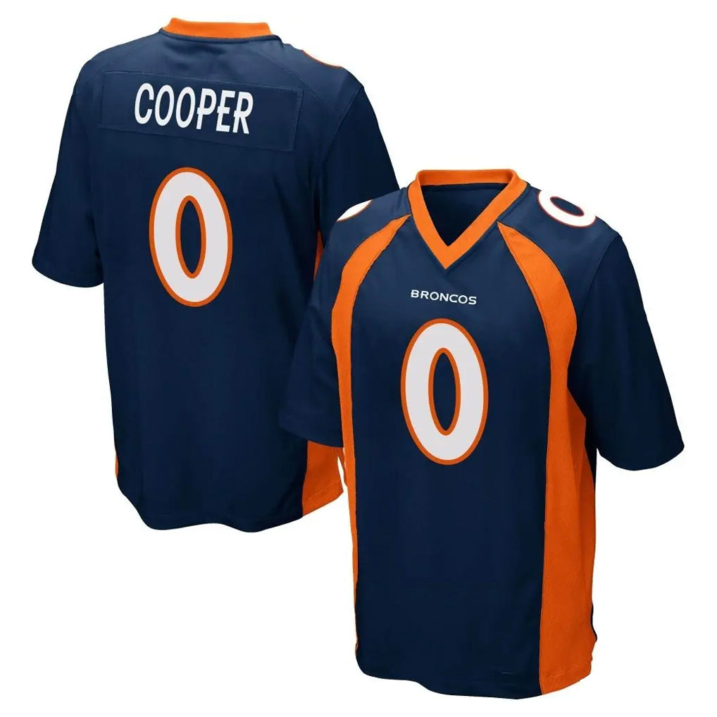 D.Broncos #0 Jonathon Cooper Player Navy Game Ldoa Stitched Jerseys