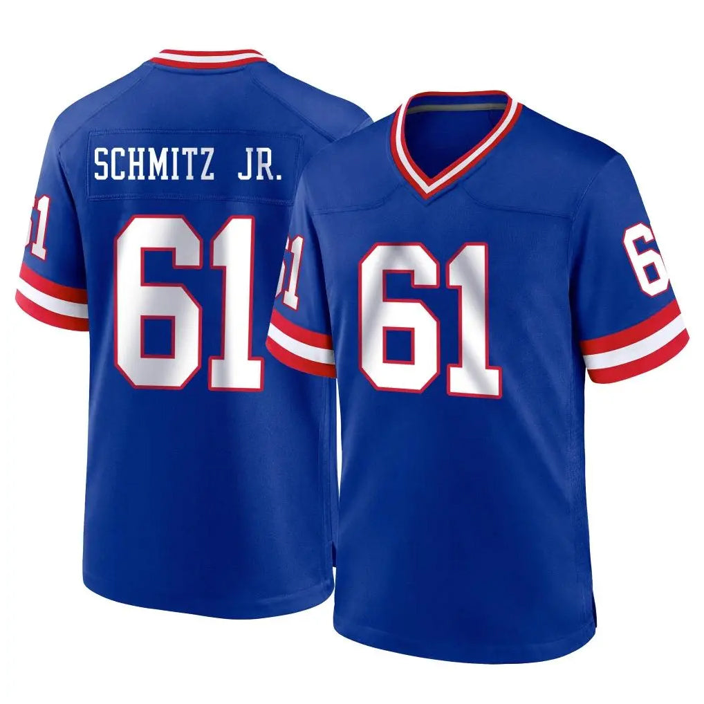 NY.Giants #61 John Michael Schmitz Jr. Player Royal Classic Home Game Ldoa Stitched Jerseys