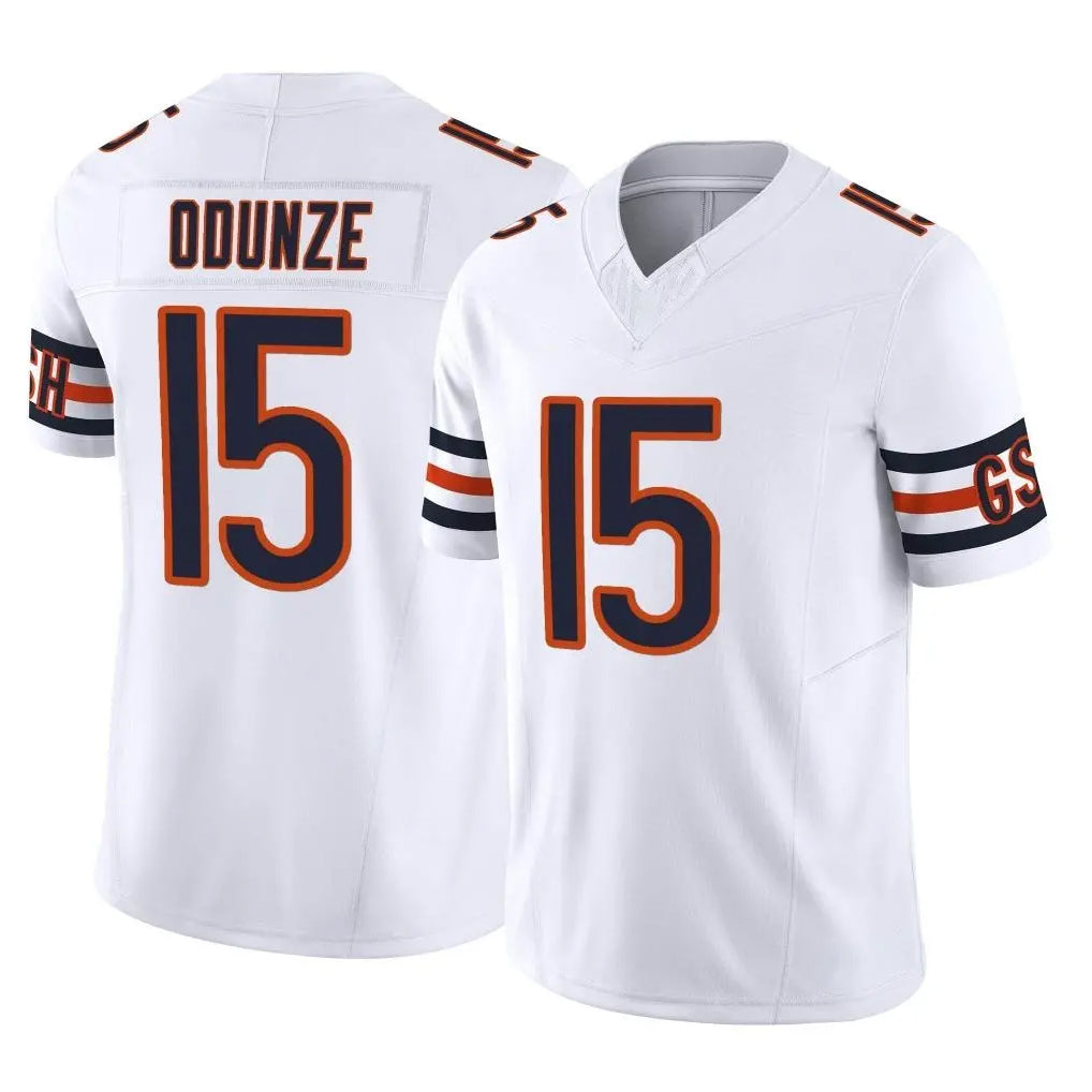 C.Bears #15 Rome Odunze Player White Vapor F.U.S.E. Limited Home Game Ldoa Stitched Jerseys