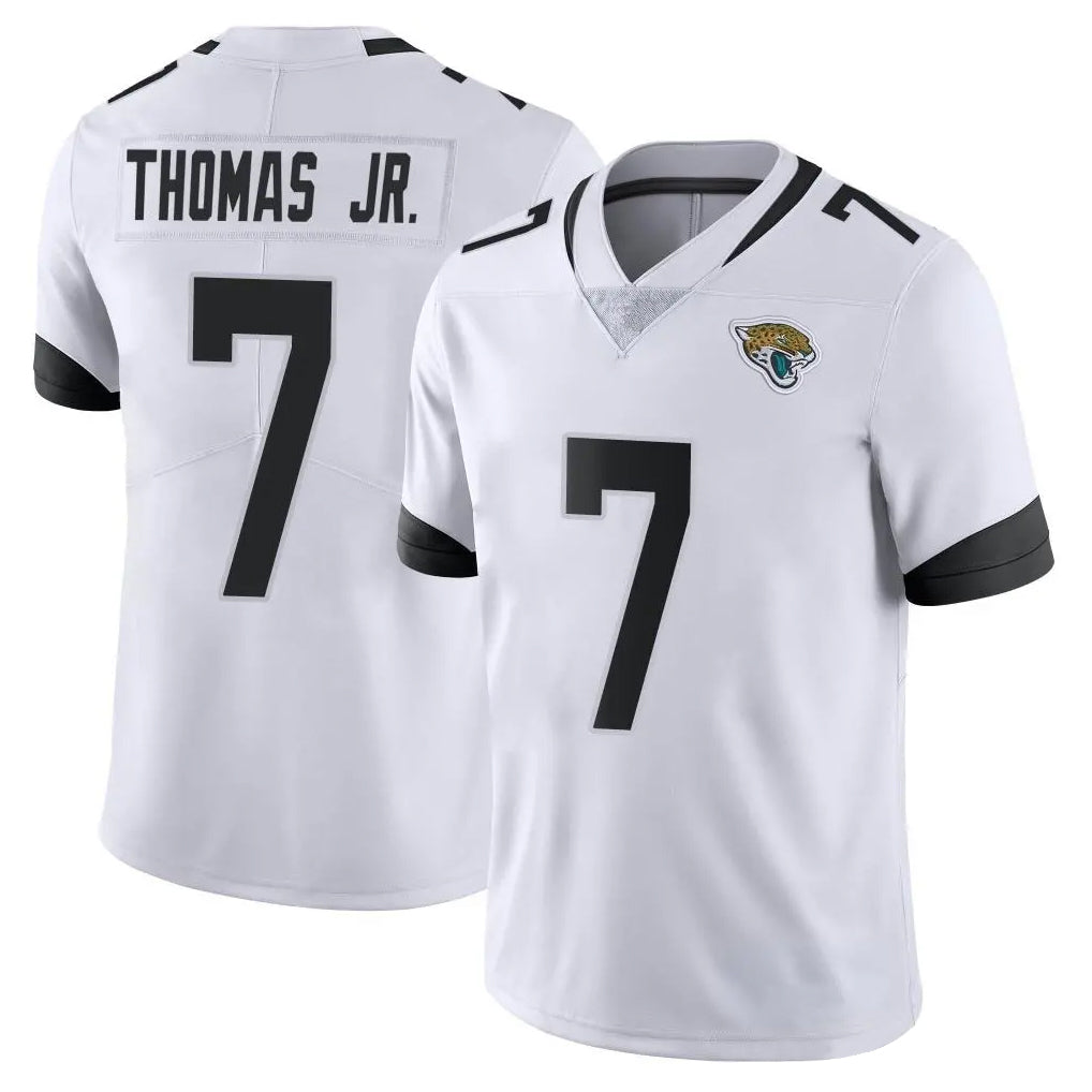 J.Jaguars #7 Brian Thomas Jr. Player White Vapor Untouchable Limited Home Game Ldoa Stitched Jerseys