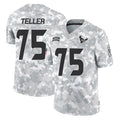 H.Texans #75 Wyatt Teller Player Arctic Camo Salute To Service Limited Game Ldoa Stitched Jerseys