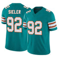 M.Dolphins #92 Zach Sieler Player Aqua Limited Alternate Vapor F.U.S.E. Home Game Ldoa Stitched Jerseys