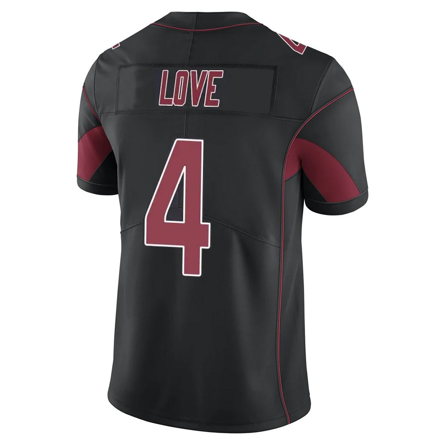 A.Cardinals #4 Jeremiyah Love Player Black Limited Elite Home Game Ldoa Stitched Jerseys