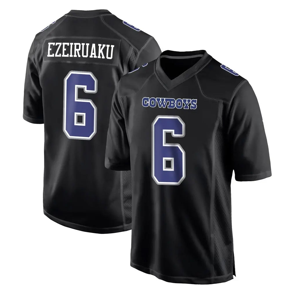 D.Cowboys #6 Donovan Ezeiruaku Player Carbon Black Fashion Home Game Kdoa Stitched Jerseys
