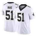 NO.Saints #51 Cesar Ruiz Player White Limited Vapor F.U.S.E. Home Game Ldoa Stitched Jerseys
