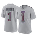 NY.Giants #1 Malik Nabers Player Gray Atmosphere Fashion Limited Game Ldoa Stitched Jerseys