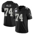 LV.Raiders #74 Kolton Miller Player Black Vapor Limited Home Game Ldoa Stitched Jerseys