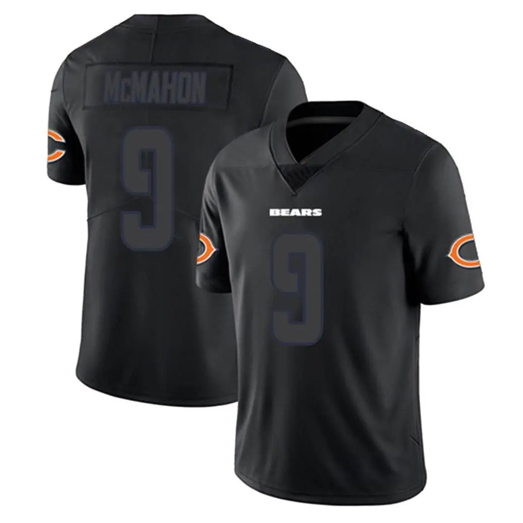 C.Bears #9 Jim McMahon Player Black Impact Limited Game Ldoa Stitched Jerseys