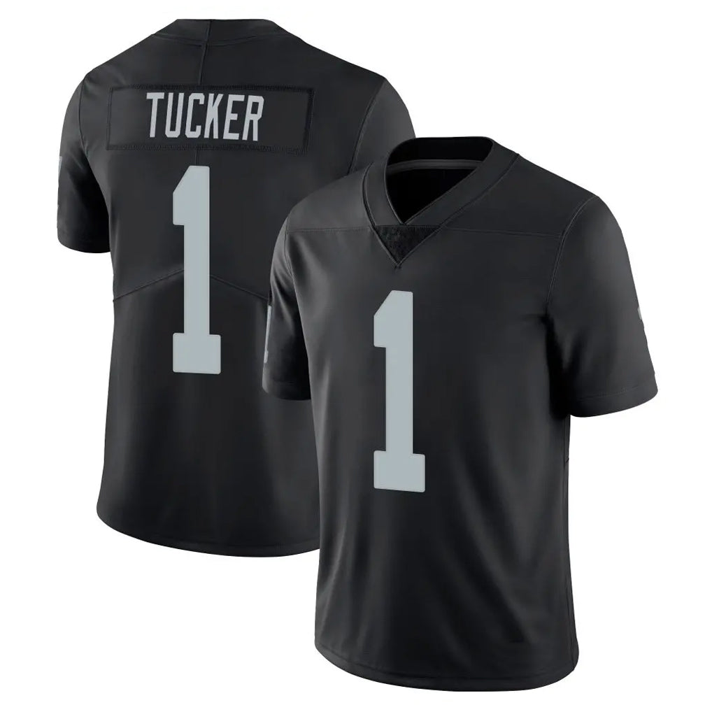 LV.Raiders #1 Tre Tucker Player Black Limited Vapor Untouchable Home Game Ldoa Stitched Jerseys