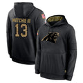 C.Panthers #13 John Metchie III Player Black Salute to Service Pullover Hoodies Limited Game Ldoa Stitched Jerseys