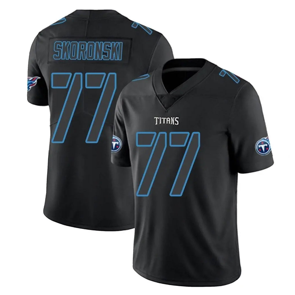 T.Titans #77 Peter Skoronski Player Black Impact Limited Home Game Ldoa Stitched Jerseys