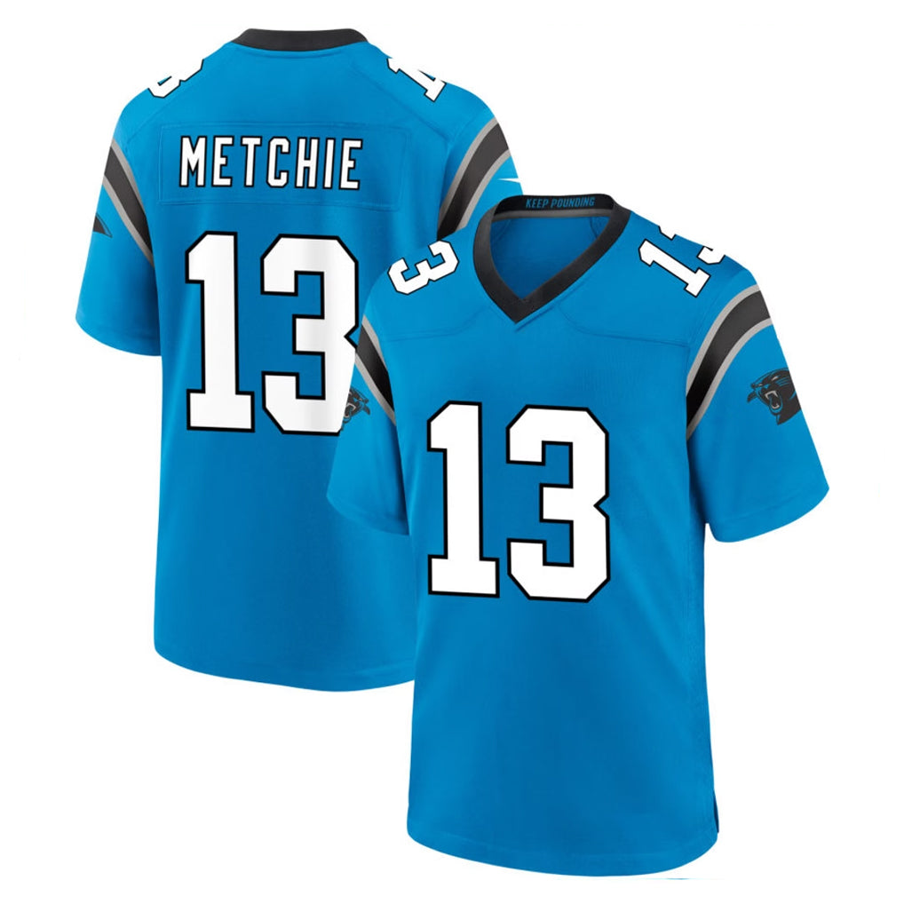 C.Panthers #13 John Metchie III Player Blue Home Game Ldoa Stitched Jerseys