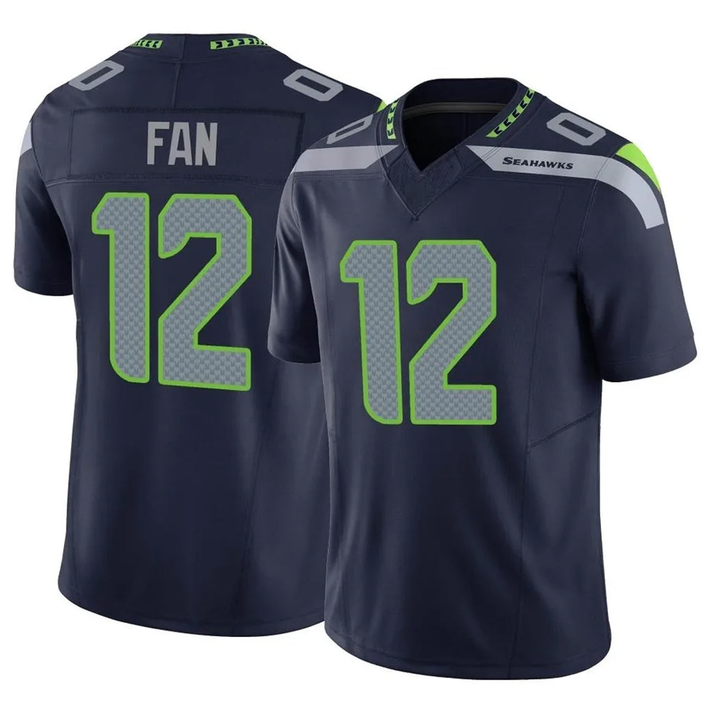 S.Seahawks #12 12th Fan Player Navy Limited Vapor F.U.S.E. Home Game Ldoa Stitched Jerseys