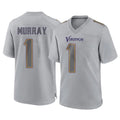 M.Vikings #1 Kyler Murray Player Gray Atmosphere Fashion Home Game Ldoa Stitched Jerseys