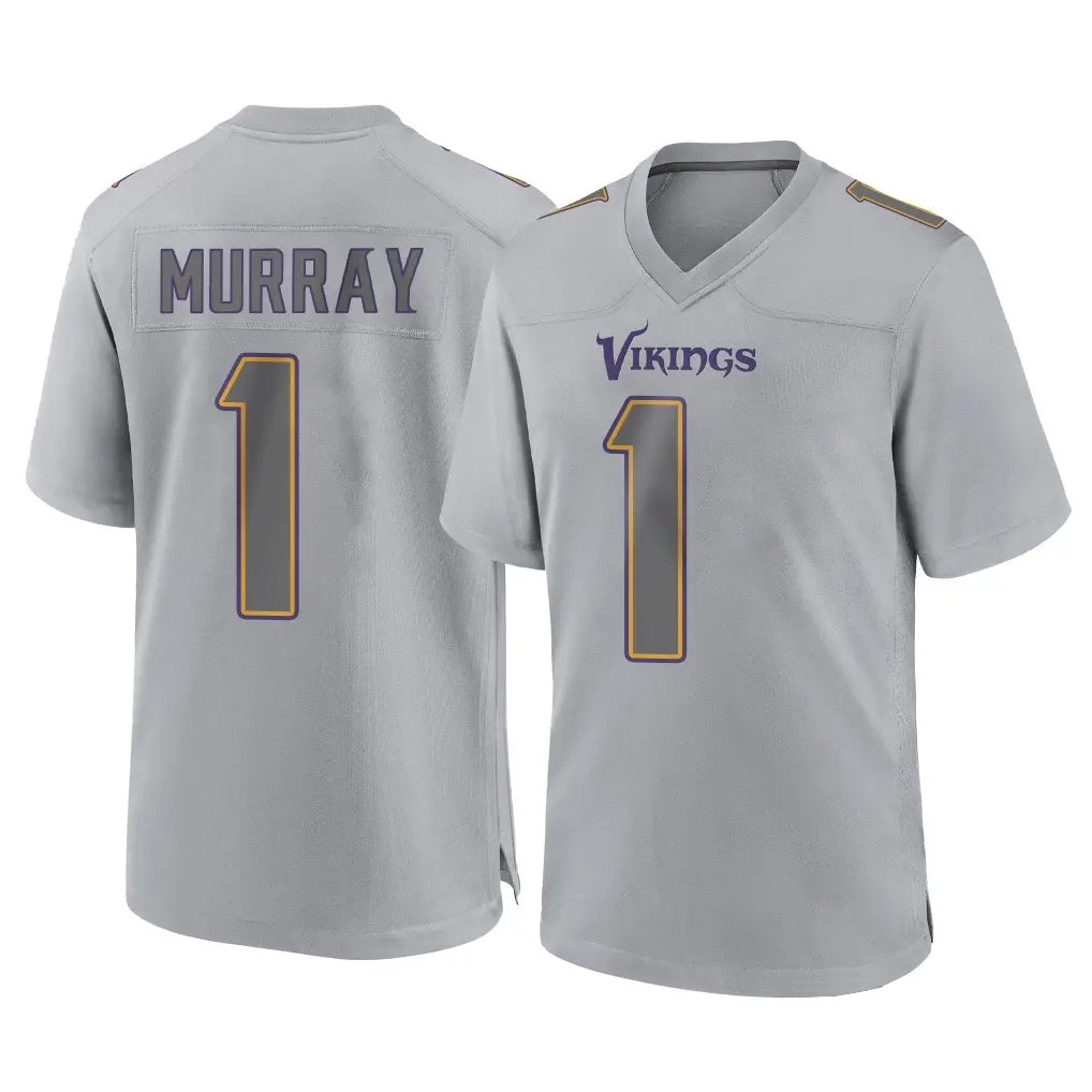 M.Vikings #1 Kyler Murray Player Gray Atmosphere Fashion Home Game Ldoa Stitched Jerseys