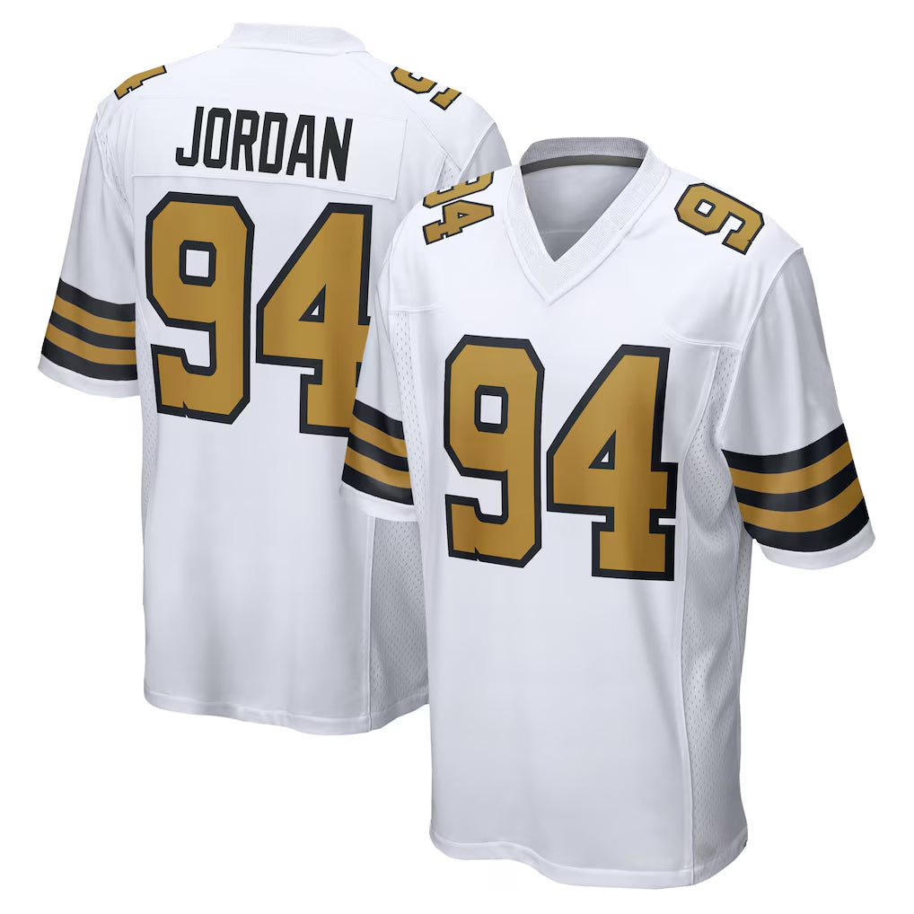 NO.Saints #94 Cameron Jordan Player White Alternate Home Game Ldoa Stitched Jerseys