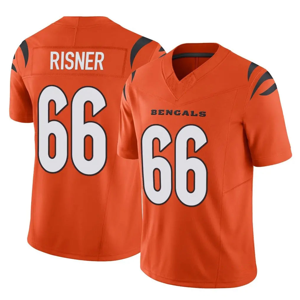 C.Bengals #66 Dalton Risner Player Orange Vapor F.U.S.E. Limited Home Game Ldoa Stitched Jerseys