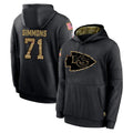 KC.Chiefs #71 Josh Simmons Player Black Salute to Service Hoodies Limited Game Ldoa Stitched Jerseys