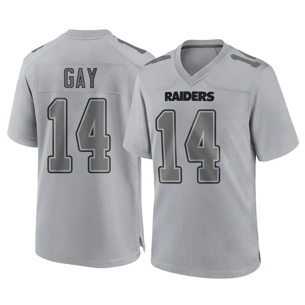 LV.Raiders #14 Matt Gay Player Gray Atmosphere Fashion Limited Game Ldoa Stitched Jerseys