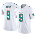M.Dolphins #9 Joshua Uche Player White Limited Vapor F.U.S.E. Home Game Ldoa Stitched Jerseys