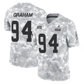 C.Browns #94 Mason Graham Player Arctic Camo Salute to Service Limited Home Game Ldoa Stitched Jerseys