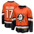 Tuec A.Ducks #17 Alex Killorn Orange Home Breakaway Jerseys