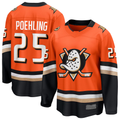 Tuec A.Ducks #25 Ryan Poehling Orange Home Breakaway Jerseys