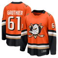 Tuec A.Ducks #61 Cutter Gauthier Orange Home Breakaway Jerseys