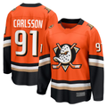 Tuec A.Ducks #91 Leo Carlsson Orange Home Breakaway Jerseys