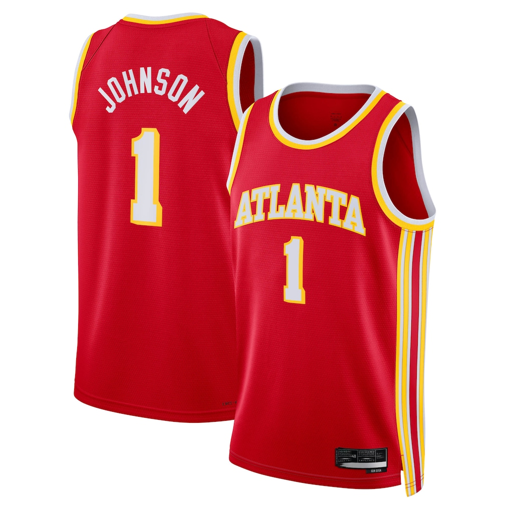 Ldoa A.Hawks #1 Jalen Johnson Red Swingman Jerseys - Icon Edition