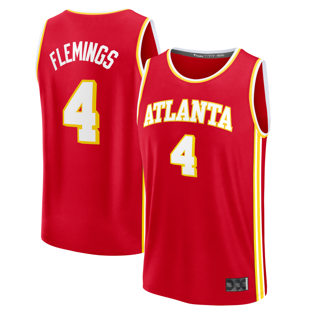 Ldoa A.Hawks #4 Kingston Flemings Red 2026 Draft First Round Pick Fast Break Jerseys - Icon Edition