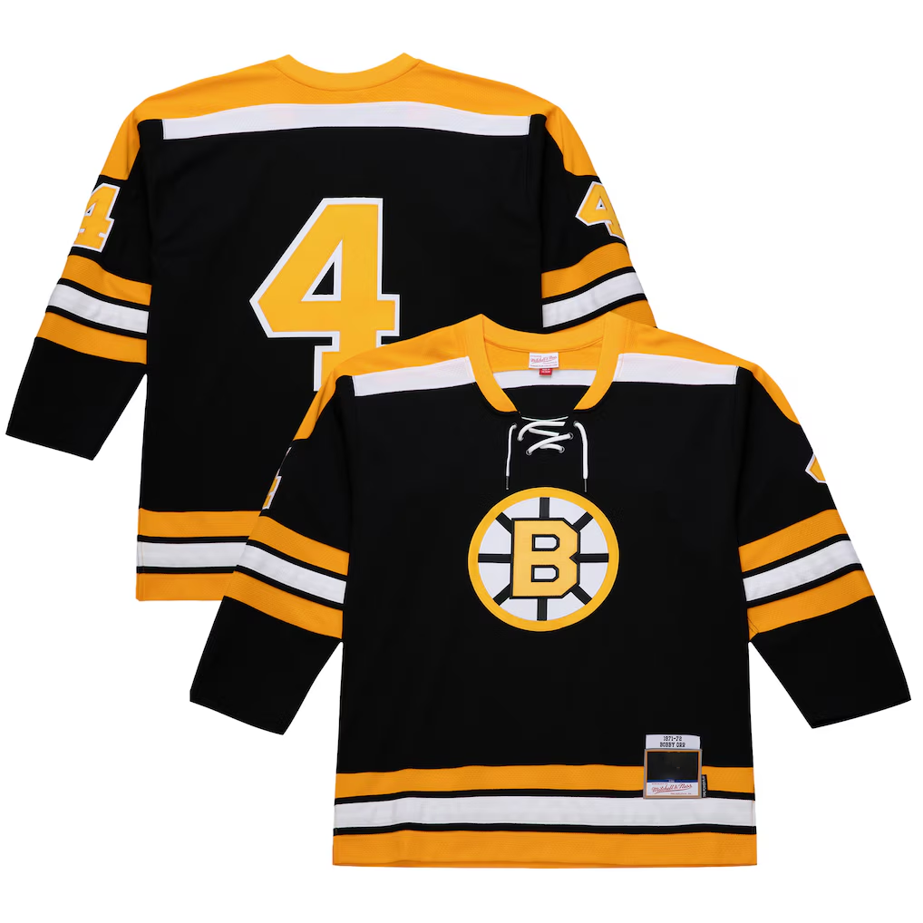 Tuec B.Bruins #4 Bobby Orr Black 1971-72 Power Play Stitched Jerseys