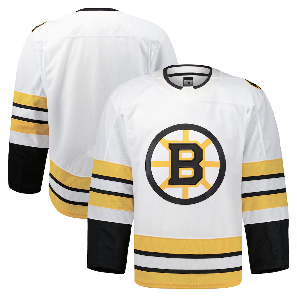 Tuec B.Bruins White Away Authentic Pro Stitched Jerseys